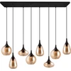 Image de Suspension LUMINA noir et miel 8xE14x40W en métal, dimensions : 150 x 121 x 34,5 cm, IP20, Trio