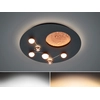 Image de Plafonnier LED ZODIAC 42 W, de 2 700 à 3 500 K, 5 100 lm, métal noir, dimensions : 10 x 50 x 50 cm, IP20, Trio