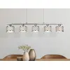 Image de Suspension KAPRUN argent et nuances d'argent, 5xE14x28W, métal, dimensions : 150x92x12 cm, IP20, Trio