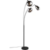 Image de Lampadaire 3 flammes optique verre fumé