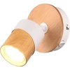 Image de Applique murale ARUNI bois clair-blanc 1xGU10x10W, dimensions : 13,5 x 11 x 15 cm, IP20, Trio