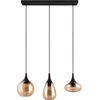Image de Suspension LUMINA noir et miel 3xE14x40W en métal, dimensions : 150 x 68,8 x 19,5 cm, IP20, Trio