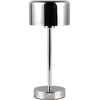 Image de Lampe de table LED rechargeable Jeff chromée 1 W, blanc chaud, 120 lm, métal, dimensions : 30 x 12,6 x 12,6 cm, IP20, RL