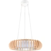 Image de Trio Leuchten - Lampe à suspendre scandinave I Lampe à suspendre I Suspension beige incl. LED - Monte I Salon I Chambre à coucher - Bois Rond - I LED (non interchangeables)