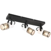Image de Spot Tosh noir et blanc 3xE14x40W en métal, dimensions : 19,5 x 9 x 44 cm, IP20 Trio