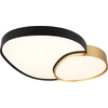 Image de Plafonnier LED sur mesure avec télécommande RISE noir-or-blanc 51 W, nuances de blanc, 5100 lm, métal, dimensions : 11 x 77 x 63 cm, IP20, Trio
