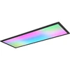 Image de Plafonnier LED rectangulaire avec télécommande BETA noir-multicolore 31 W, nuances de blanc et couleurs, 3550 lm, métal, dimensions : 5 x 80 x 29,5 cm, IP20, RL