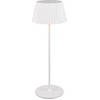 Image de Lampe de table LED sans fil SUAREZ blanche 2 W, blanc chaud, 200 lm, métal, dimensions : 38 x 13,5 x 13,5 cm, IP44, RL