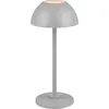Image de Lampe de table LED rechargeable RICARDO, grise, 2 W, blanc chaud, 240 lm, plastique, dimensions : 30 x 13,5 x 13,5 cm, IP54, RL
