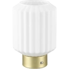 Image de Lampe de table LED Lord, blanc et laiton, 2 W, blanc chaud, 100 lm, verre, dimensions : 19,5 x 13 x 13 cm, IP20, RL