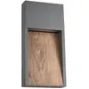 Image de Applique murale LED 16,5 x 33 cm, anthracite, marron, aluminium