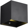 Image de Applique d'extérieur LED avec détecteur de mouvement TALENT, noir, 1 W, blanc chaud, 100 lm, métal, dimensions : 10 x 10 x 10,5 cm, IP44, RL