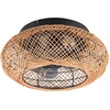 Image de Plafonnier avec ventilateur boho marron noir LILLESAND RL R67302126