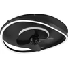Image de Ventilateur de plafond avec lampe LED et télécommande, noir moderne SORTLAND RL R67393132