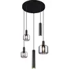Image de Suspension MATARO noire et chromée, 5 x E27 x 10 W, métal, dimensions : 150 x 40 x 40 cm, IP20, Trio