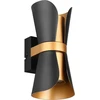 Image de Applique décorative COAT noir et or, 2xGU10x10W, métal, dim. : 21x10x11 cm, IP20, Trio