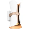 Image de Applique décorative COAT blanc et marron, 2xGU10x10W, métal, dim. : 21x10x11 cm, IP20, Trio