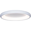 Image de Trio Luminaires - Plafonnier moderne I Lampe de plafond I Lampe I Luminaire blanc 60 cm avec LED à intensité variable - Cardona - Métal rond - Compatible LED (non remplaçable) LED