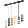 Image de Suspension STREAM marron-beige-noir 6xGU10x10W en métal, dimensions : 150 x 100 x 14 cm, IP20, Trio