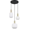 Image de Suspension DIVA noir-blanc-doré 3xE27x10W en verre, dimensions : 150x38x30 cm, IP20, Trio