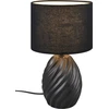 Image de Lampe de table décorative en céramique avec abat-jour noir pour salon hall 1xE14 40W MELVA RL