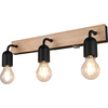 Image de Applique murale ARTURO bois clair-noir 3xE27x10W, dimensions : 12x45x11 cm, IP44, Trio
