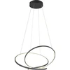 Image de Suspension LED DARVIN noire 52 W, nuances de blanc, 6 700 lm, métal, dimensions : 150 x 84 x 66 cm, IP20, Trio