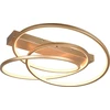 Image de Plafonnier LED DARVIN 34 W, de 2 700 à 3 500 K, 4 500 lm, métal doré, dimensions : 16 x 64 x 49 cm, IP20, Trio