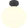 Image de Suspension FOMENTO blanc et noir, 1xE27x15W, verre, dimensions : 33x30x30 cm, IP20, Trio
