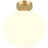 Image de Suspension FOMENTO blanc et laiton, 1xE27x15W, verre, dim. : 33x30x30 cm, IP20, Trio