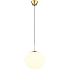 Image de Suspension FOMENTO dorée et blanche, 1xE27x15W, verre, dimensions : 150x30x30 cm, IP20, Trio