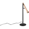 Image de Lampe de table LED minimaliste FIATO noir et marron 3 W, nuances de blanc, 400 lm, métal, dim. : 53 x 16 x 16 cm, IP20, Trio