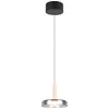 Image de Suspension LED CELESTE noir-chromé 10 W, blanc chaud, 1 100 lm, verre, dimensions : 200 x 22 x 22 cm, IP20, Trio