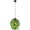 Image de Suspension LEAVY verte et noire, 1xE27x28W, plastique, dimensions : 150x38x38 cm, IP20, RL