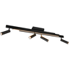 Image de Luminaires Trio - Plafonnier moderne I Lampe de plafond I Lampe I Luminaire noir avec LED à intensité variable et télécommande - ZenoI 5 flammes - Métal - Compatible LED (non remplaçable) LED