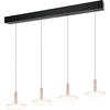 Image de Lustre LED CELESTE, nuances brun-noir, 7 W, blanc chaud, 3000 lm, verre, dimensions : 200 x 115 x 22 cm, IP20, Trio