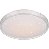 Image de Plafonnier LED, métal, blanc, effet Starlight, D 39 cm
