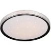 Image de Plafonnier LED, métal, noir, effet Starlight, D 39cm