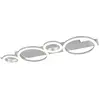 Image de Lampe de plafond à LED, plafonnier, métal, chromé, L 72 cm