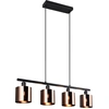 Image de Lampe à suspendre, 4 flammes, bronze noir, L 75 cm