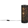 Image de Lampe de table LED, métal, noir, motif ajouré, H 34,5 cm