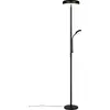 Image de Lampadaire LED, intensité lumineuse variable, télécommande, noir, H 183 cm