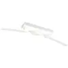 Image de Plafonnier LED, blanc, forme ondulée, montage mural, L 79 cm