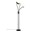 Image de LED, lampadaire, métal, noir, intensité variable, flexible, H 180 cm