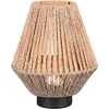 Image de Lampe de table LED, fil de papier, marron, fonctionnement sur batterie, H 22 cm