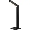 Image de Lampe de table LED, MDF, noir, variateur d'intensité tactile, H 37,5 cm