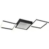 Image de Plafonnier LED, m ©tal, noir mat, variateur, L 66 cm