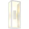Image de Applique, lampe d'extérieur, aluminium, blanc mat, IP44, H 38cm