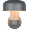 Image de Applique, aluminium, anthracite couleur bois, IP54, H 24,5cm
