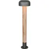 Image de Lampadaire, luminaire extérieur, aluminium, couleur bois, H 84,5 cm